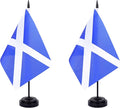 Scotland Desk Flag 12" Solid Pole Deluxe Set Scot Flags Banner Mini Small by Unknown