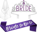 JETKONG 3 Pcs Bachelorette Party Decorations "BRIDE" Crown, Bride to Be by JETKONG