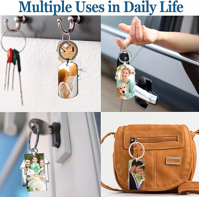 Custom Keychain with Picture, Personalized Keychain with Engraved Photo/Text - Image 6