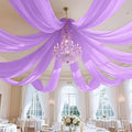 Ceiling Drapes for Weddings Light Purple Draping Fabric for Wedding Arch by FUHSY