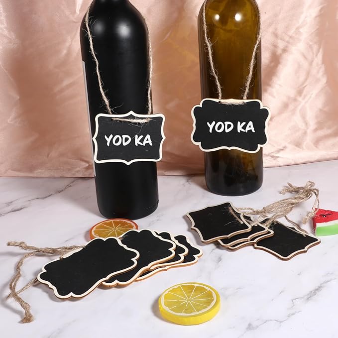 10PCS Mini Chalkboard Signs, 2 Styles Hanging Chalkboard Signs - Image 3