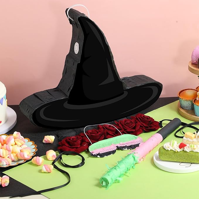 Kasyat Witch Hat Piñata Party Game Set Halloween Theme Piñata - Image 4