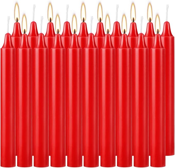 20PCS 4-inch Red Taper Candles for Decorative Use - Image 2