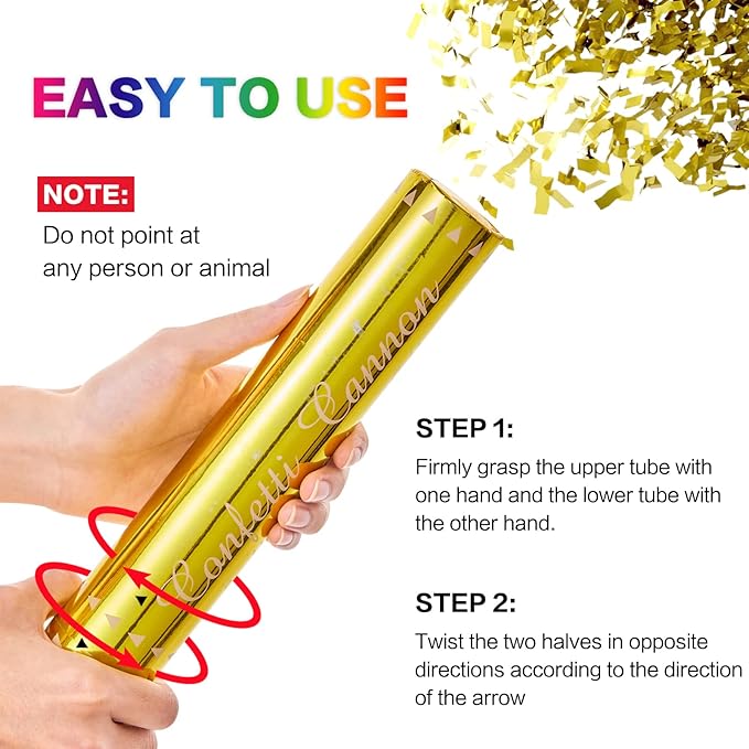Gold Confetti Poppers - Image 2