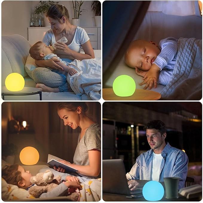6-in Cordless LED Globe Orb Light - Image 4