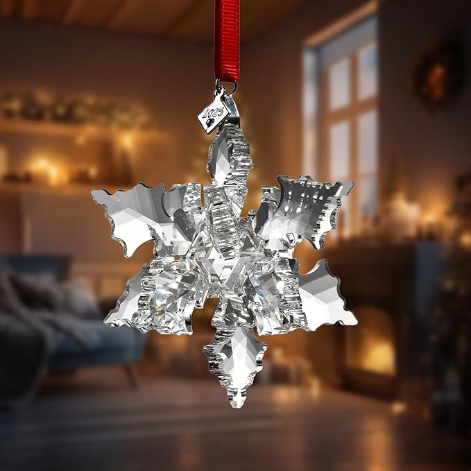 2025 Annual Edition 3D Crystal Snowflake Ornament Christmas Ornament Home Decor - Image 7