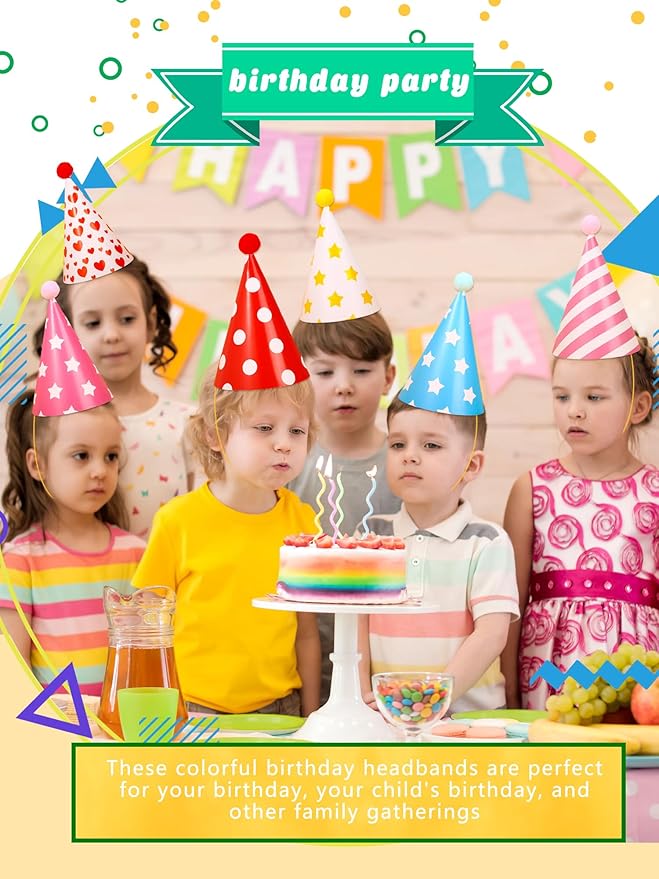 20 Pcs Birthday Party Cone Hats - Image 4