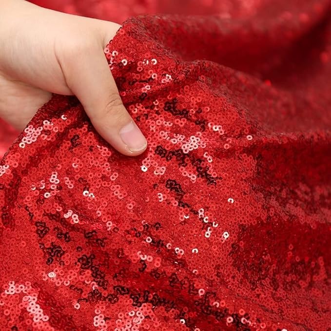 Poise3EHome Red Sequin Backdrop Curtain - Image 4