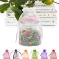ANZNKU 50 Pack White Organza Bags 6x9 inch, Organza Gift Bags Mesh Drawstring by ANZNKU