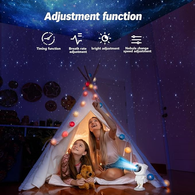 Star Projector Galaxy Night Light Astronaut Starry Nebula Ceiling LED Lamp - Image 6