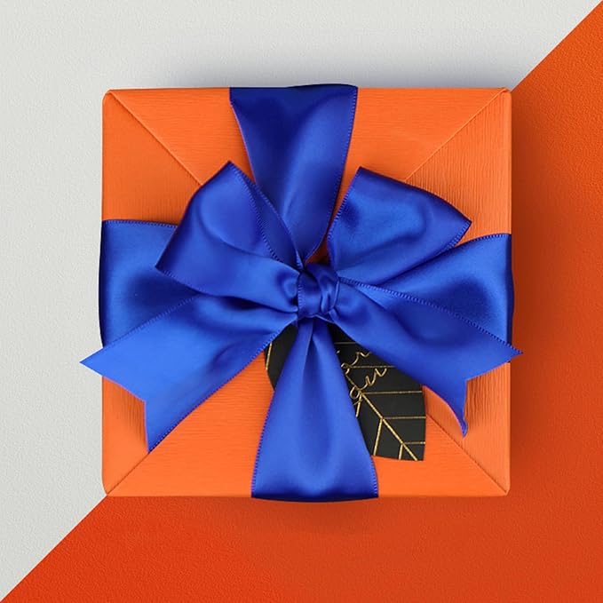 1-1/2 Inch Royal Blue Satin Ribbon 50 Yards Solid Fabric Ribbons - Image 4