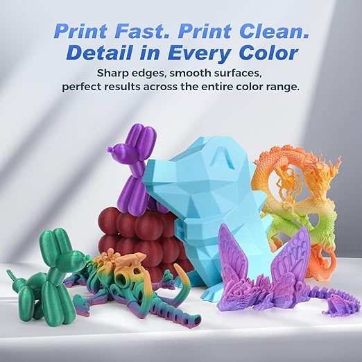 FLASHFORGE Rapid PLA 1.75mm Rainbow Candy, 500mm/s High Speed Printing - Image 2