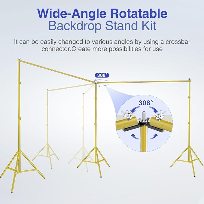 EMART Backdrop Stand, 20x7ft Large Adjustable Background Support System - Image 4