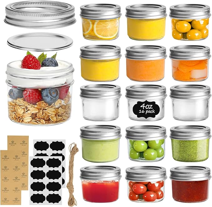 ComSaf Mini Mason Jars 4oz by ComSaf