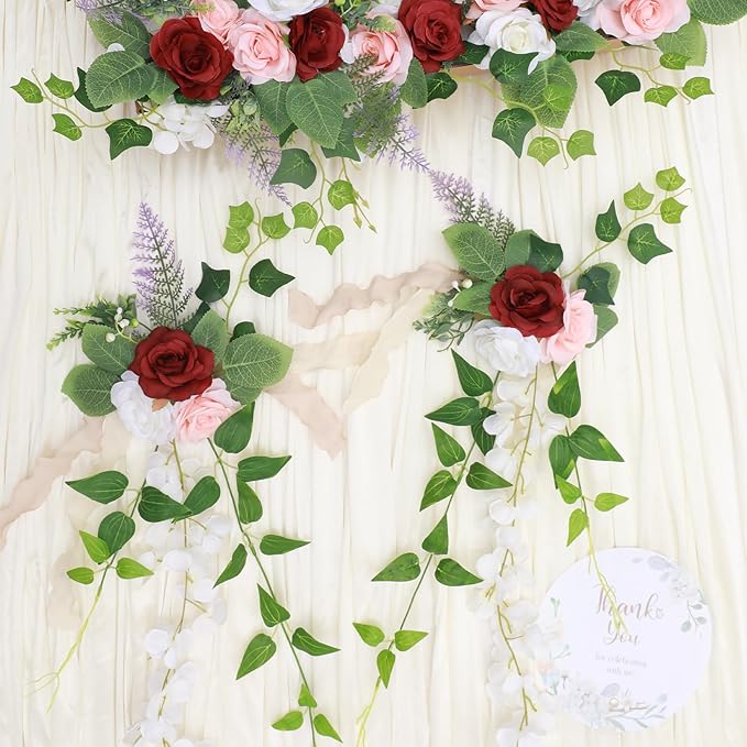 Wedding Aisle Decorations Set of 10 Chair Back Flowers Floral Pew Wedding - Image 5