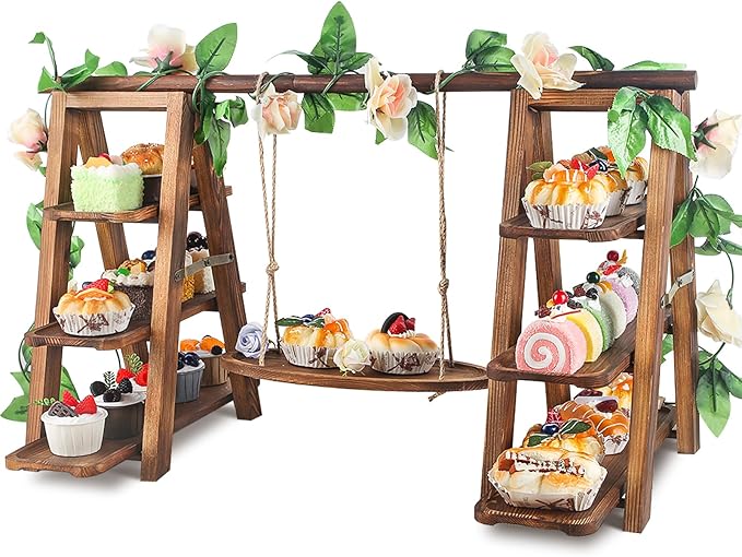 Wooden 3 Tier Cupcake Stand by Wisreach