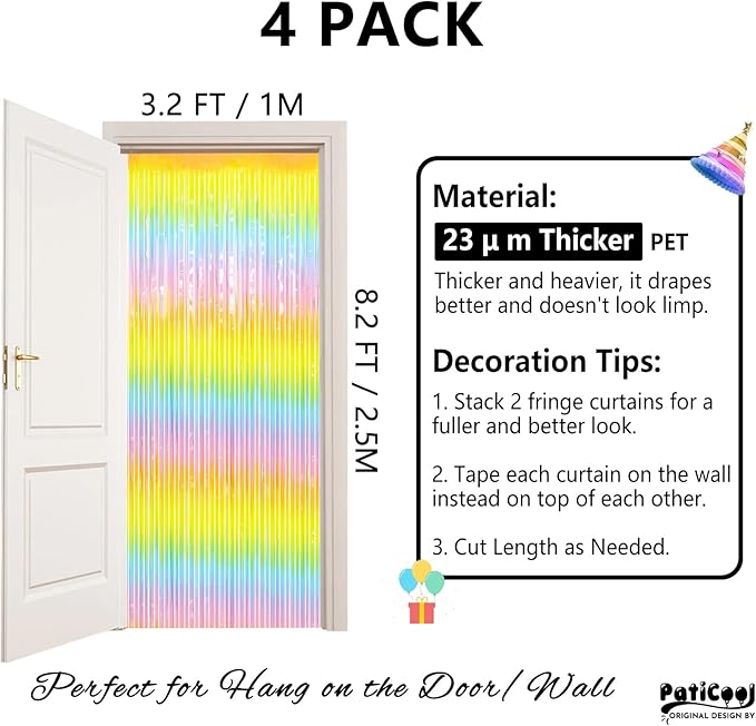 Easter Decorations Pastel Rainbow Streamers - Image 2