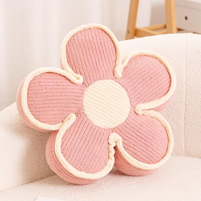 Flower Pillow, Soft Flower Shaped Floor Cushion, Decorative Throw Pillow by Kcvvcr