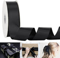 HUIHUANG 1-1/2 inch Double Face Satin Ribbon, Polyester Satin Black Ribbon 50 by HUIHUANG