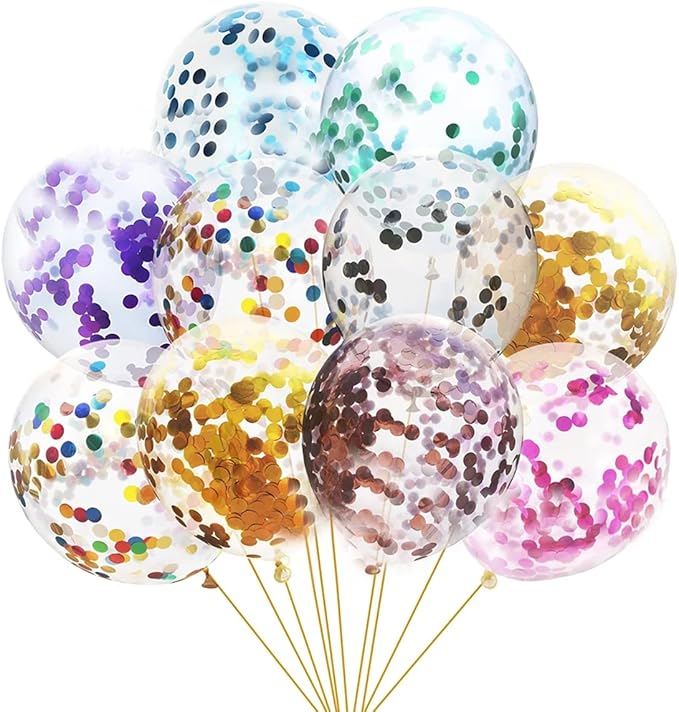 100Pcs Confetti Balloons 12 Inch Colorful Party Balloons Gold Sequin Balloon - Image 4