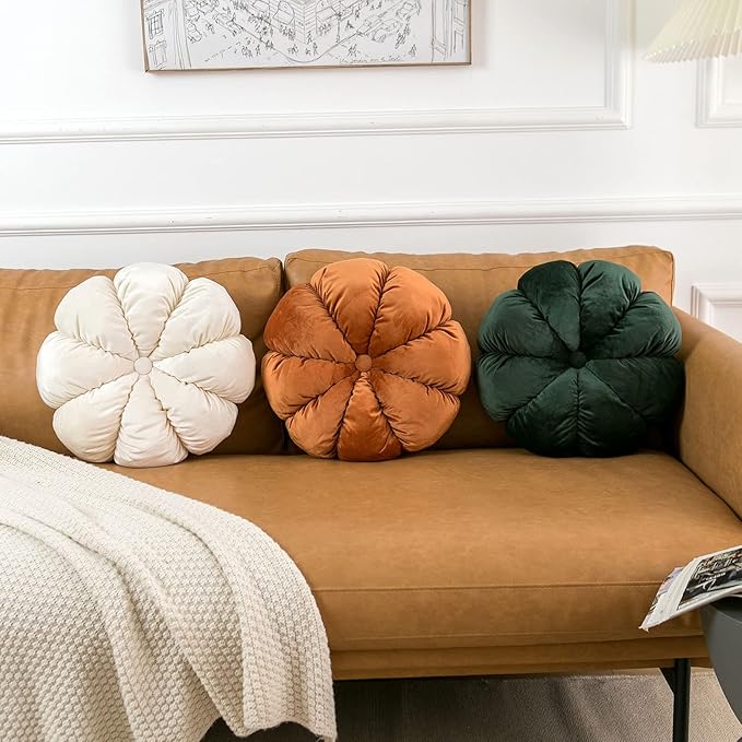 Flower Pillow Cushion Round Decorative Throw Pillow - Image 3