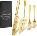 Personalized Wedding Cake Knife and Server Set, Custom Gold/Silver Cake Cutting by Unknown