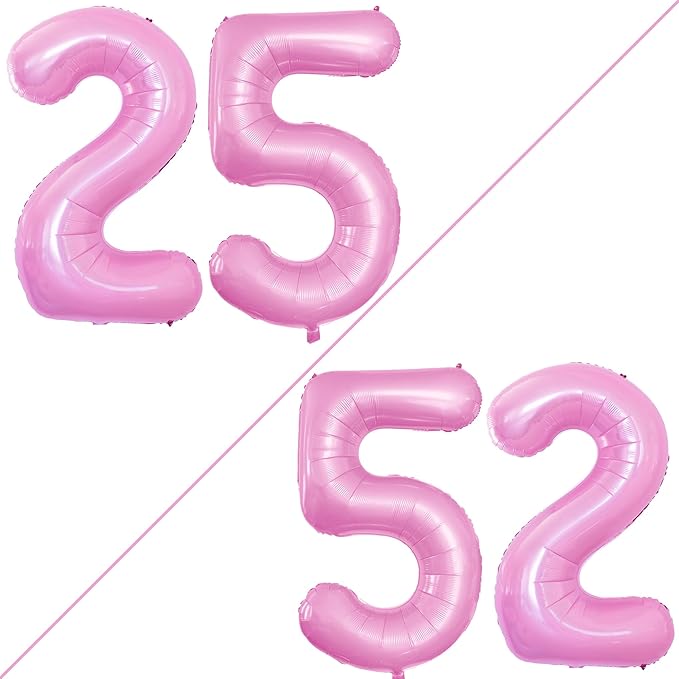 GOER Number 25 Balloons for 25th Birthday Party Decorations, 42 Inch Jumbo Foil - Image 2