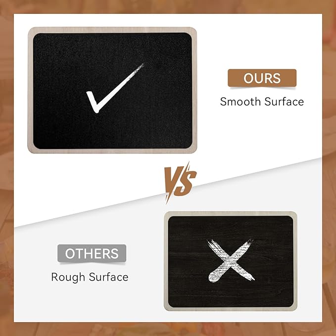 Mini Chalkboard Signs with Stands – Wooden Food Labels - Image 4