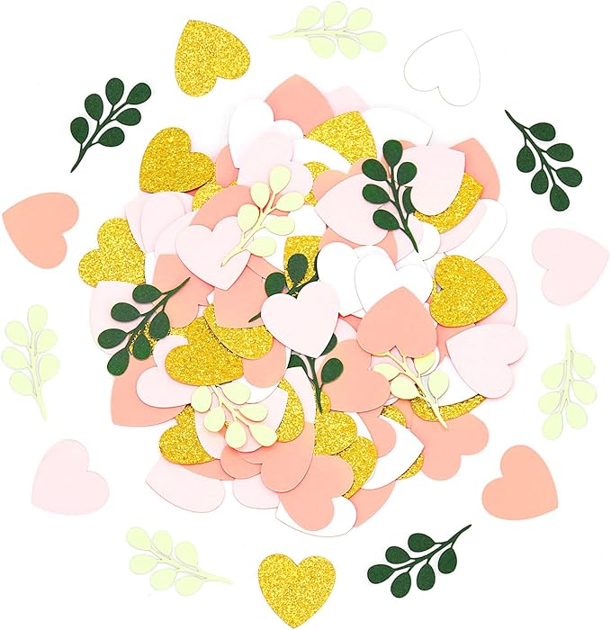 200PC Heart Wedding Confetti Greenery Eucalyptus Table Scatters - Image 7