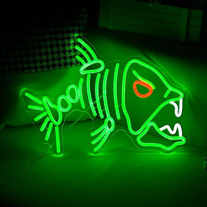 Fish Neon Sign LED Skeleton Fish Neon Light - Image 5