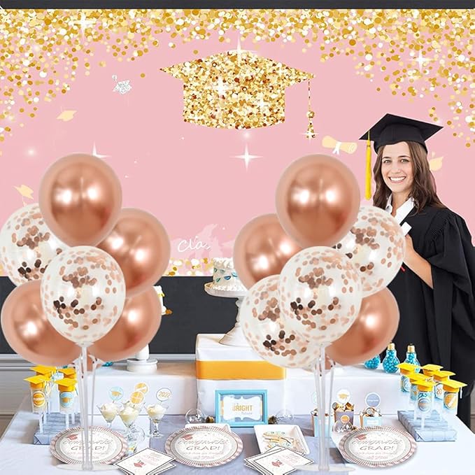 TONIFUL Rose Gold Balloon Stand Centerpiece Table Decorations, Balloons Stand - Image 4