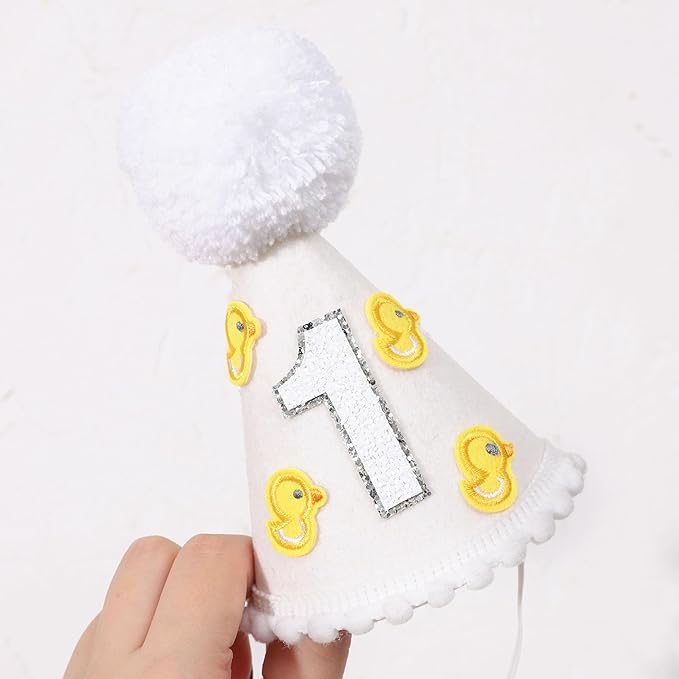 Little Yellow Duck 1st Birthday Party Hat - Image 6