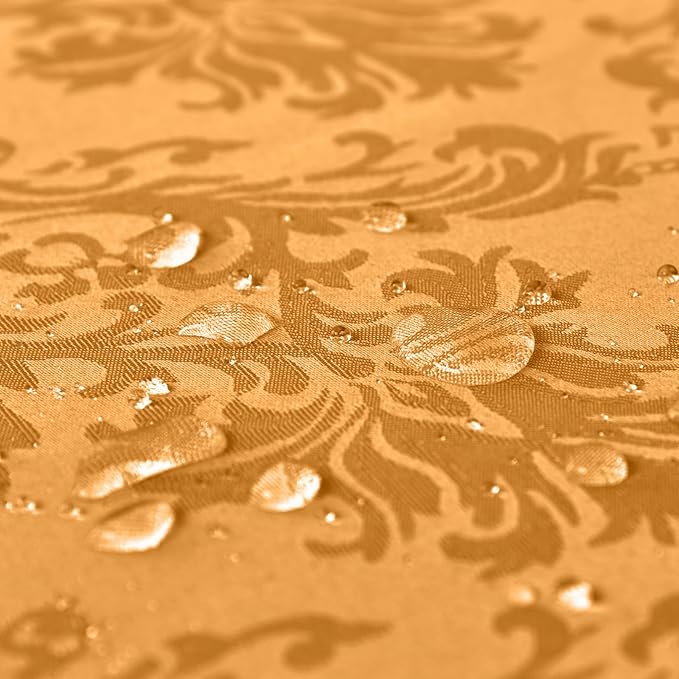 SASTYBALE Amber Rectangle Jacquard Tablecloth, Spill Wrinkle Proof Damask Table - Image 5