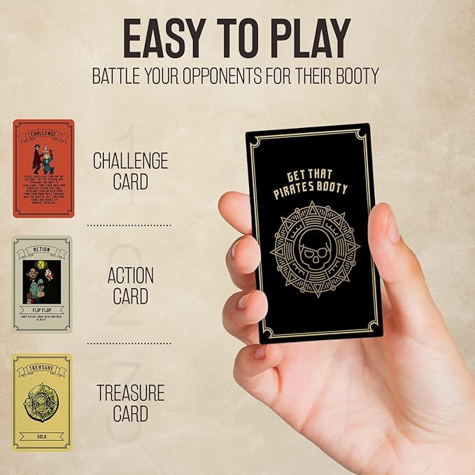 Get That Pirate's Booty Card Game, Fun 2-6 Player Family-Friendly Card Game - Image 8