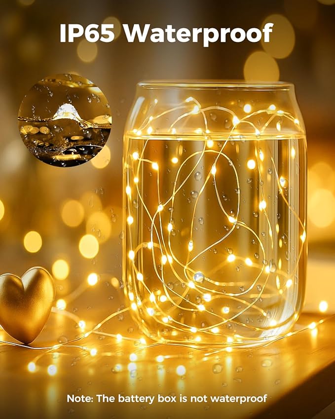 btfarm 3 Pack Fairy Lights Battery Operated, 7FT 20 LED Mini String Lights - Image 3
