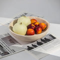 Natural Travertine Fruit Bowl 11.8" – Large Decorative Bowl & Travertine Decor by Unknown