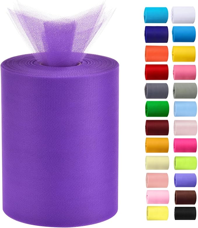 Tulle Rolls 6” by 100 Yards Tulle Roll Spool Fabric by Miegecha