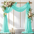 Wedding Arch Draping Fabric 1 Panel 30'' x 18FT Teal Sheer Chiffon Arch Drapery by LINXTAR