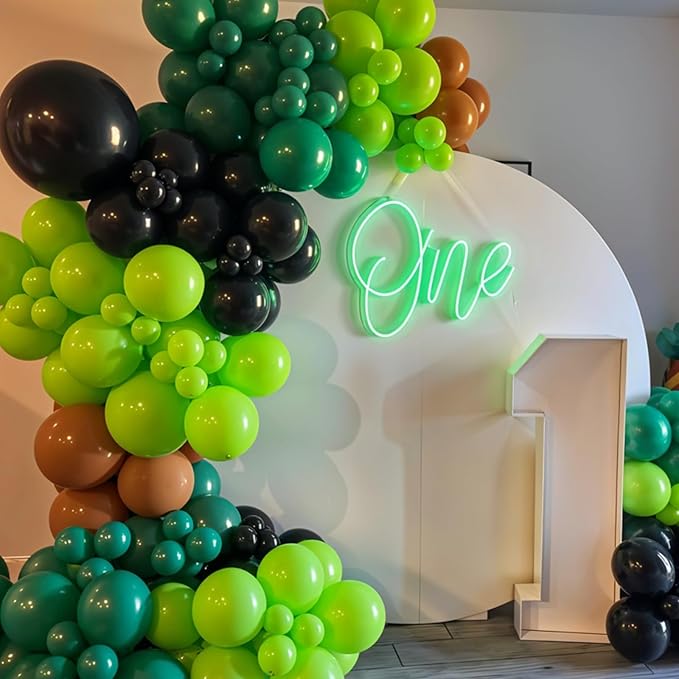 Green Brown Camo Balloons, 12 Inch Dark Green Black Metallic Green Gold - Image 8