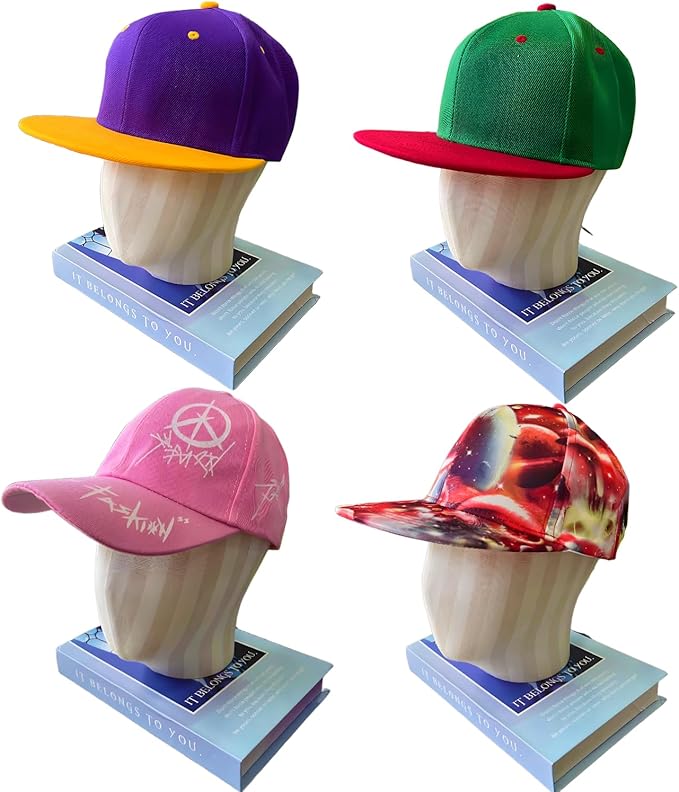 12 Assorted Pattern Funny Party Baseball Caps - Image 4