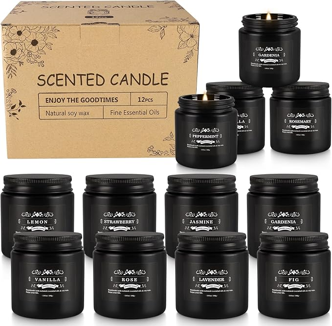 Scented Candle Set 12 Pack, Candle - Image 4