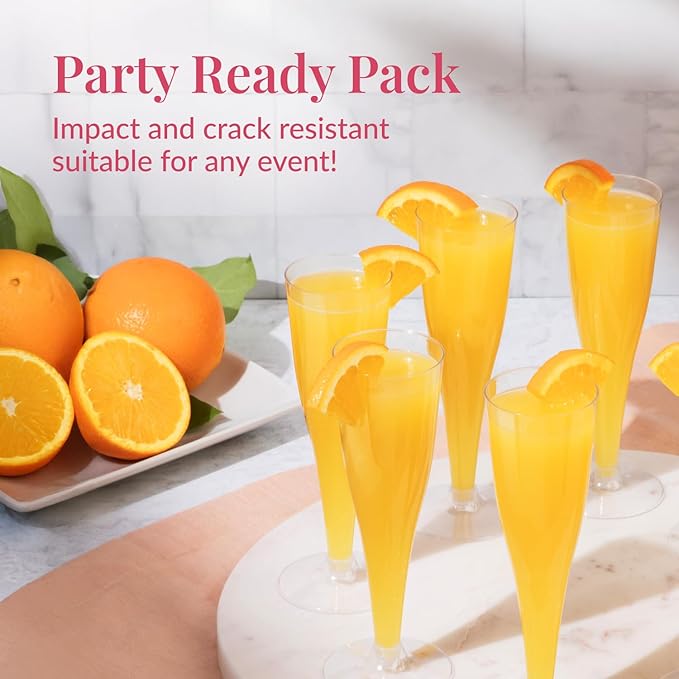 Prestee Set of 200 Plastic Champagne Flutes - Image 6