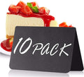 10 Pack Mini Chalkboard Table Tent Signs 4x3 – Reusable Food Labels by Iricus