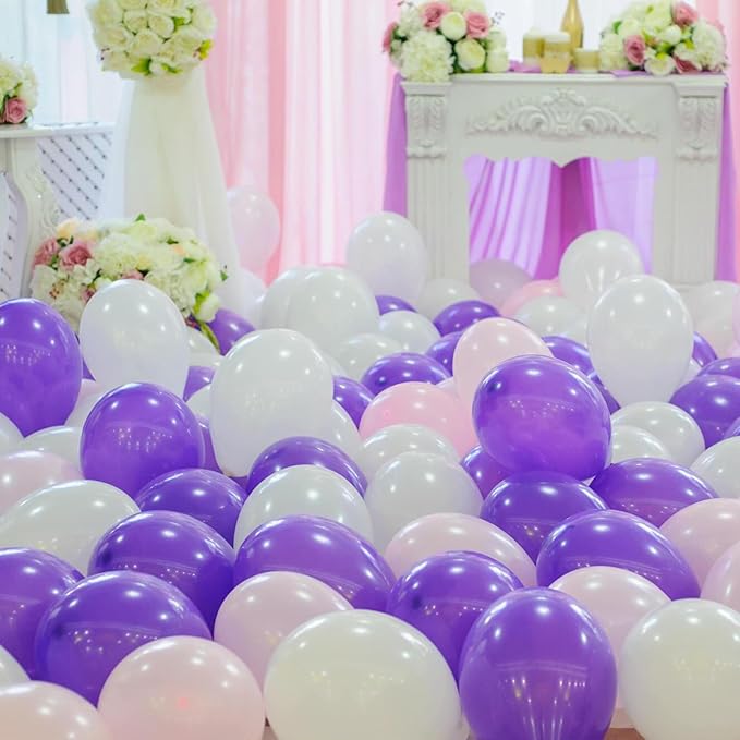 110pcs Purple Balloons 12 Inch Dark Purple Latex Balloon Arch Kit - Image 3