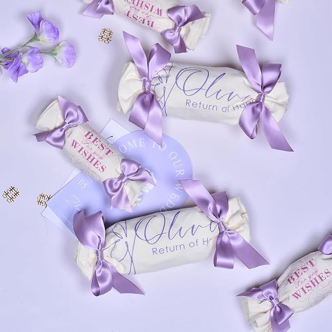 1-1/2" x 50 Yards Light Purple Satin Ribbon Single Faced Fabric Ribbons - Image 4