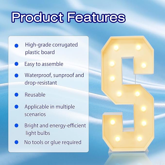 4FT Marquee Plastic Letters S - Image 2