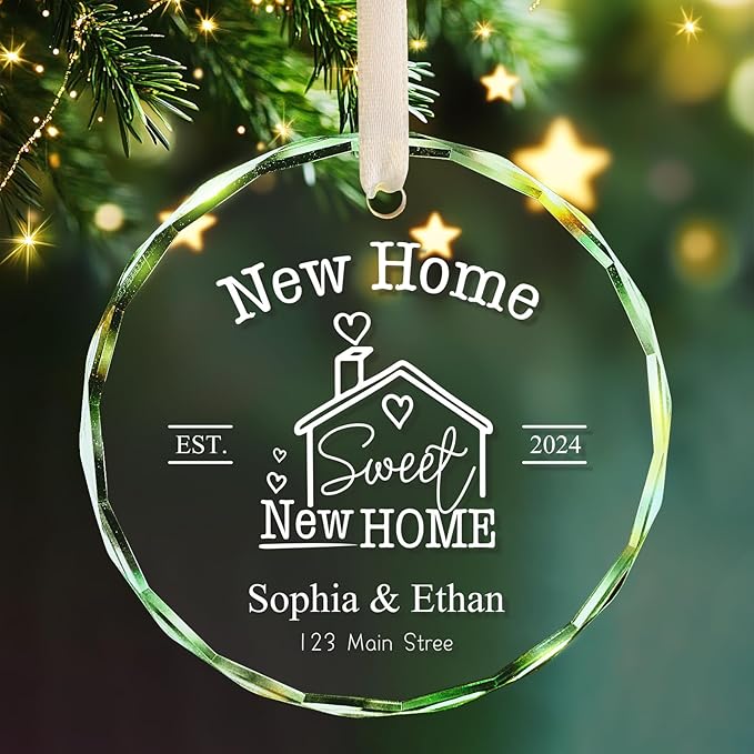 New Home Ornament 2025, Personalized Christmas Ornaments, House Warming Gifts by HooAMI