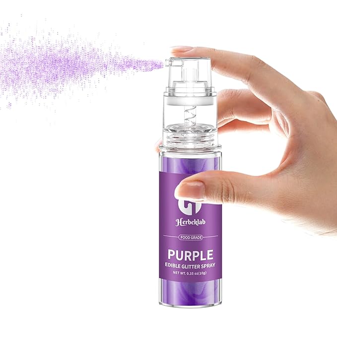 Purple Edible Glitter Spray - 10g Edible Purple Glitter - Image 2