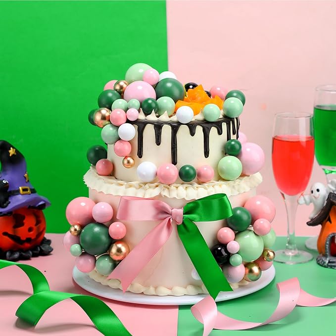 108 Pcs Balls Cake Topper DIY Cupcake Insert Foam Balloons - Image 2