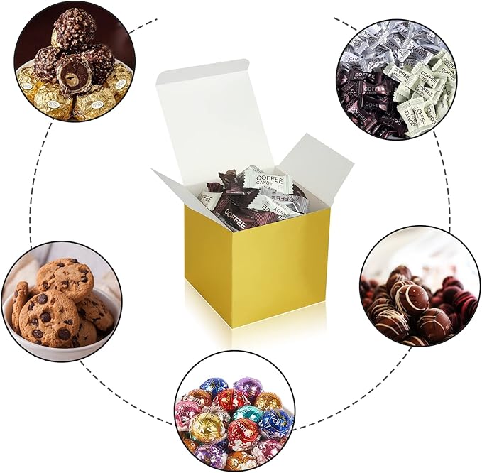 50 Pack Small Gift Boxes, Cupcake Boxes, Candy Boxes - Image 4